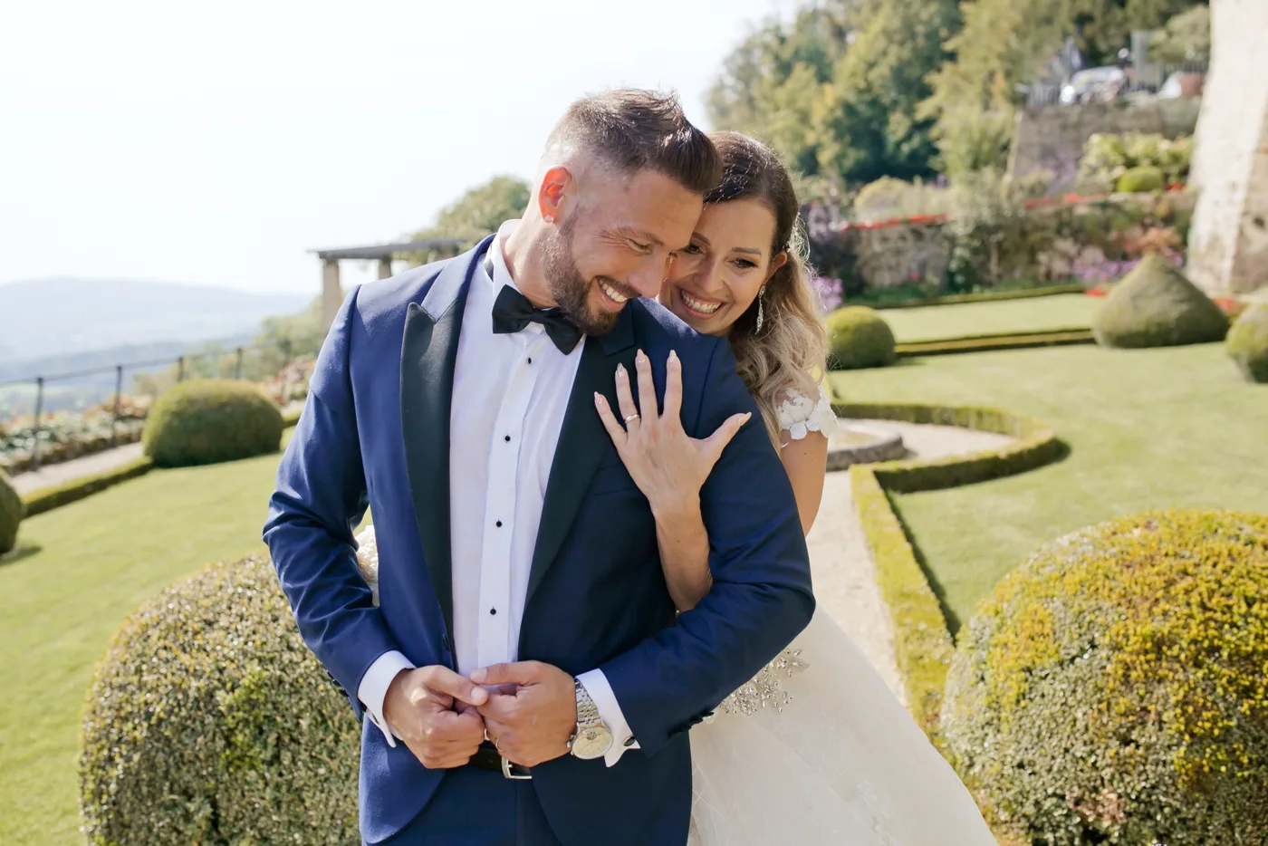 Aldona und ihr Mann an ihrer Hochzeit